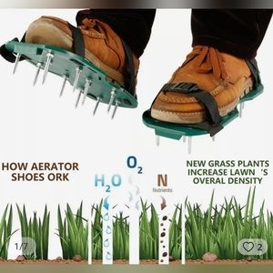 Lawn Aerator Shoes Nonslip Gardening Shoes Spiked Aerating Sandals